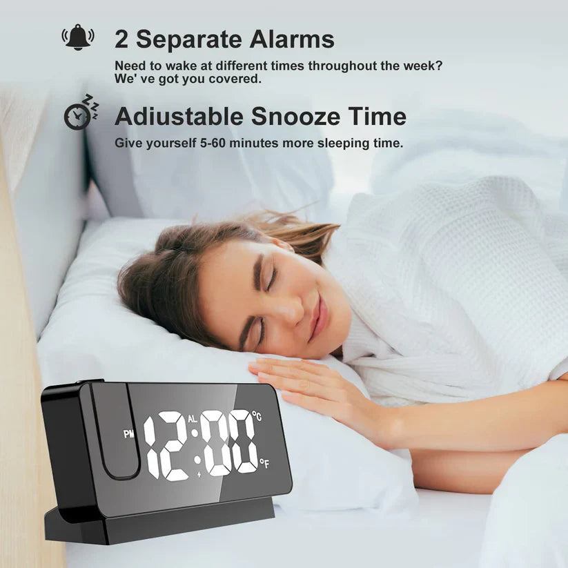 LED Projection Alarm Clock