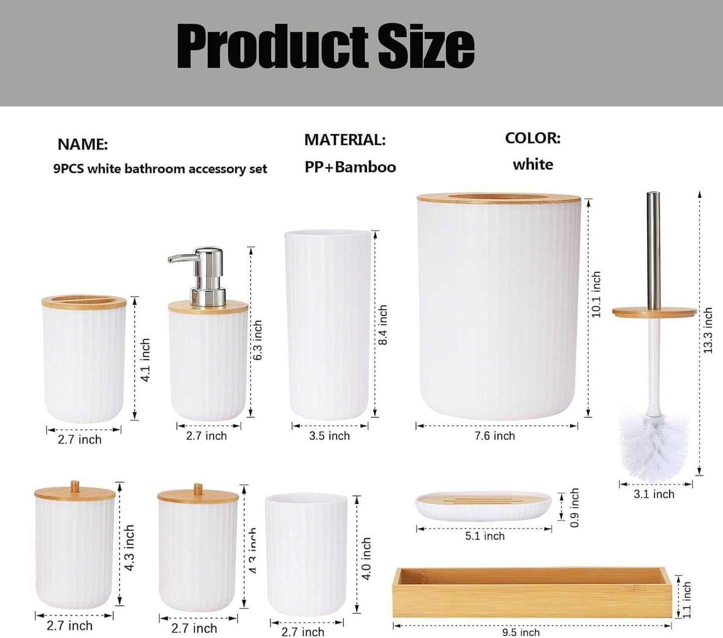 Bathroom  Set, 6 Pieces