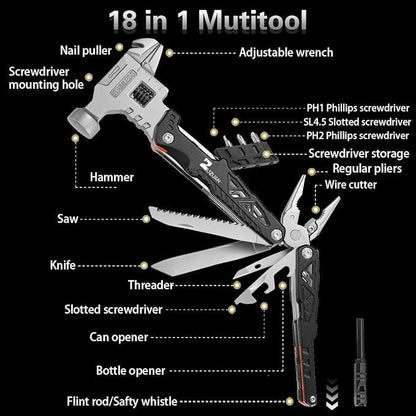 Upgraded 18 in 1 Multi-tool,Professional Stainless Steel
